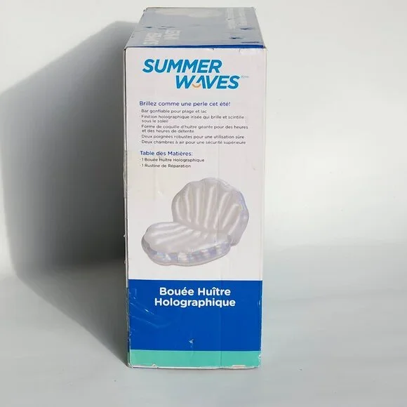 Clamshell Ride-On Lake Inflatable Float/Lounger BNIP FUNSICLE Iridescent - Picture 6 of 7